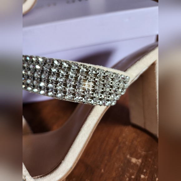 Madden Girl Rhinestone Block Heel Sandals - Picture 12 of 12